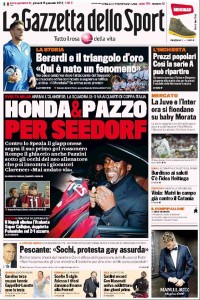 La Gazzetta dello Sport 16.01.14