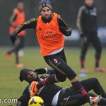 Milan:ripresa sotto la neve