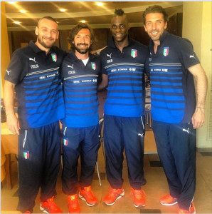 Instagram_Mario Balotelli_Buffon_Pirlo_De Rossi