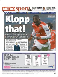 Metro sport 27.11.14