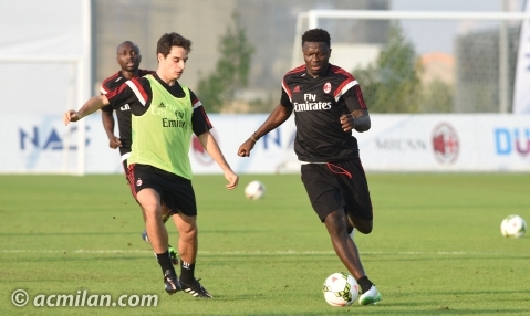 acm_allenamento dubai_Bonaventura_Muntari_Armero