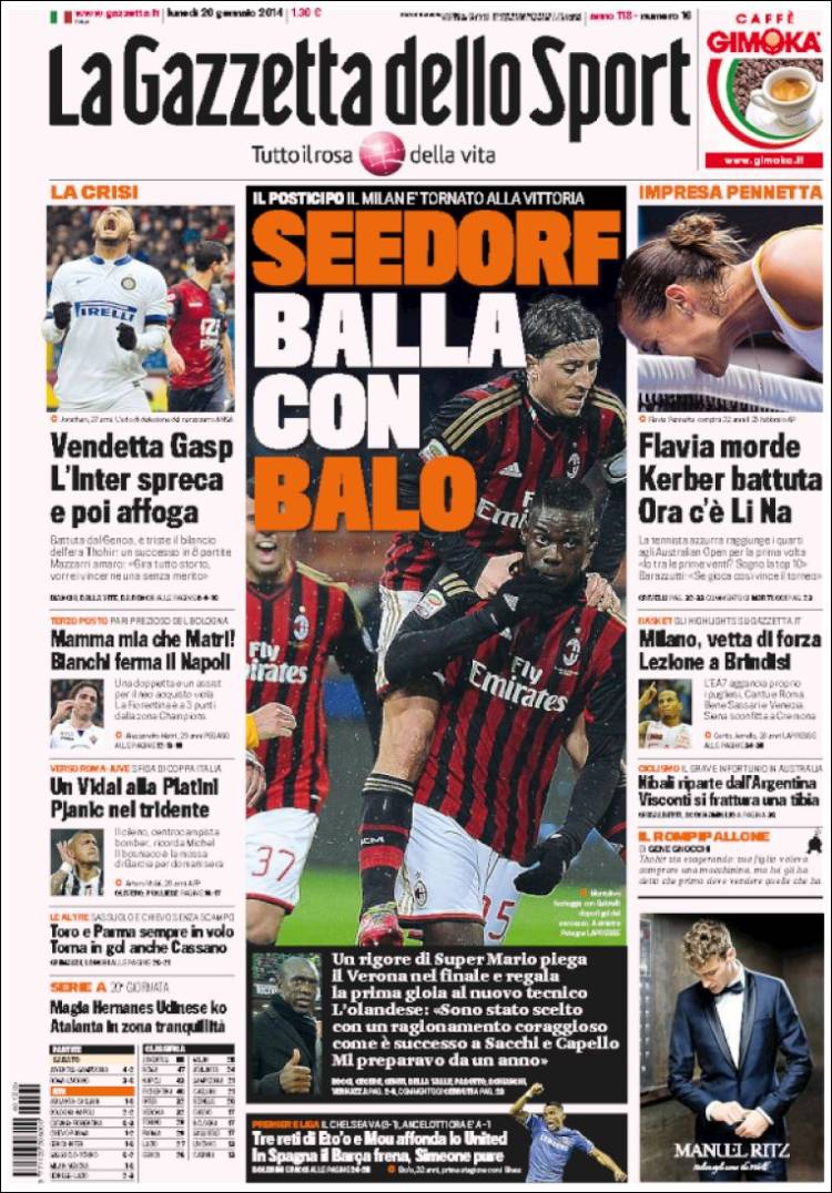 Gazzetta 20.01.14