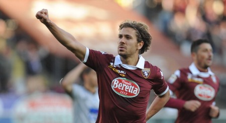TURIN, ITALY - JANUARY 26:  Alessio Cerci of Torino FC celebrates after scoring the opening goal from the penalty spot during the Serie A match between Torino FC and Atalanta BC at Stadio Olimpico di Torino on January 26, 2014 in Turin, Italy.  (Photo by Valerio Pennicino/Getty Images)