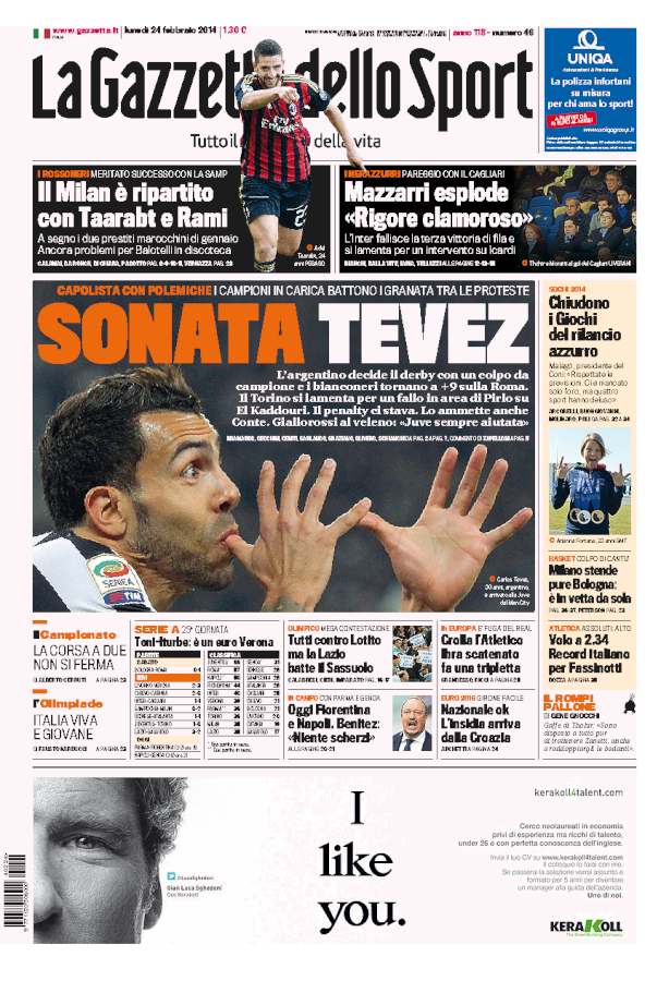 La Gazzetta 24.02.14