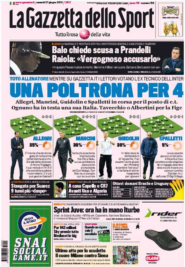 Gazzetta 27.06.14