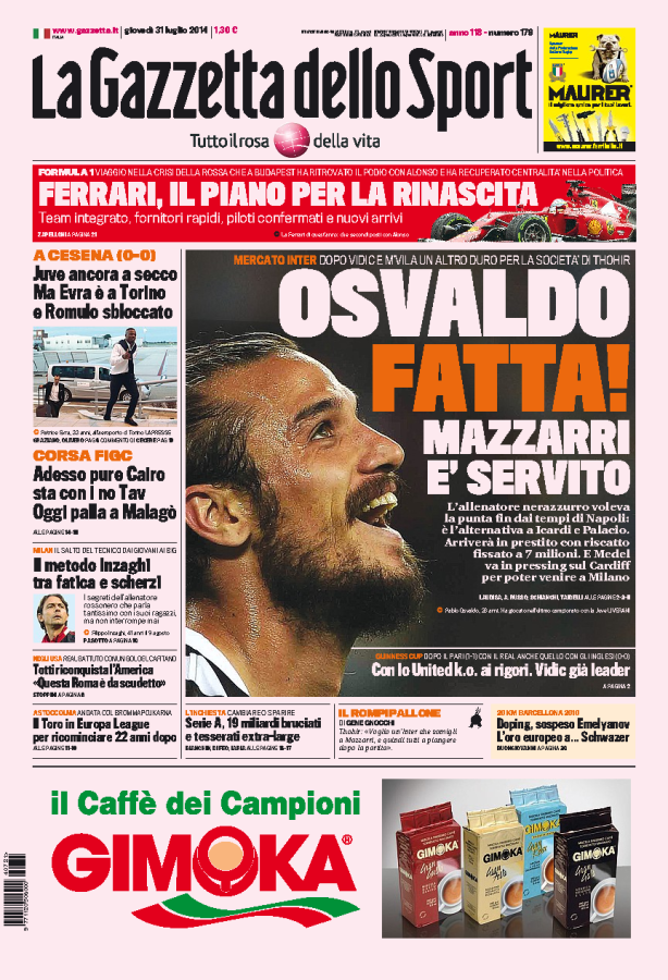 Gazzetta 31.07.14