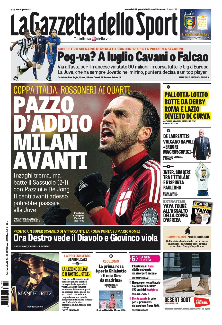 Gazzetta 14.01.15