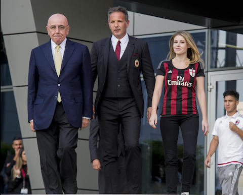 presentazione ai tifosi del milan AC stagione calcio 2015-2016