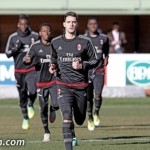 Allenamento in corso per i rossoneri
